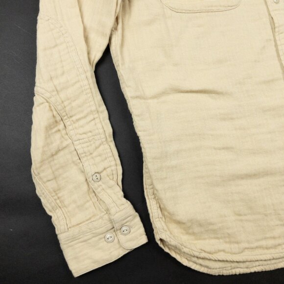 Flint And Tinder Double Gauze Shirt Men's Medium Casual Huckberry Light Yellow - Picture 6 of 14